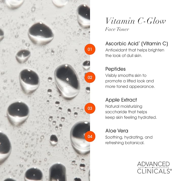 Advanced Clinicals Vitamin C Glow Facial Mist Toner - Image 4