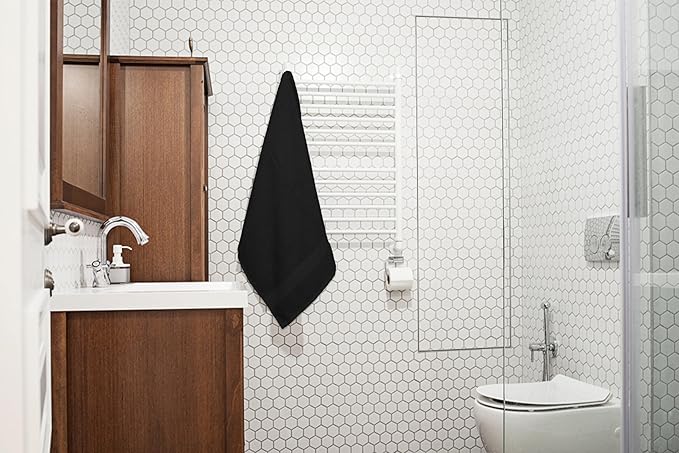 Medium Bath Towels Bulk Set of 12 – 100% Cotton Terry – 24" x 48" – Quick Dry - Image 3