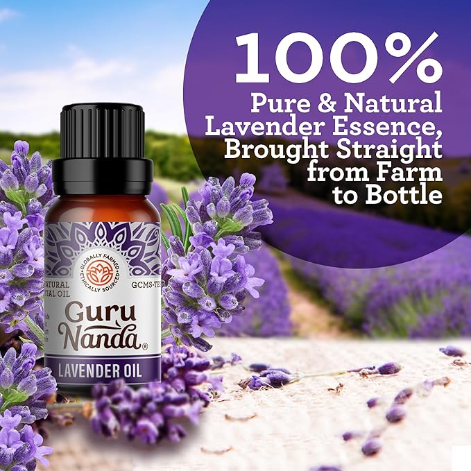 GuruNanda Lavender Essential Oil, 100% Pure, Natural & Undiluted Aromatherapy - Image 2