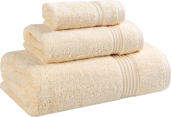 Superior Egyptian Cotton 3-Piece Towel Set, Basic Towels by SUPERIOR