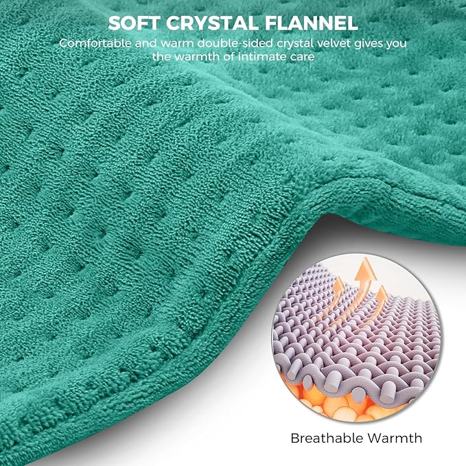NOWWISH Heating Pad for Back Pain Relief & Period Cramps, 33x17 Inches Large - Image 6