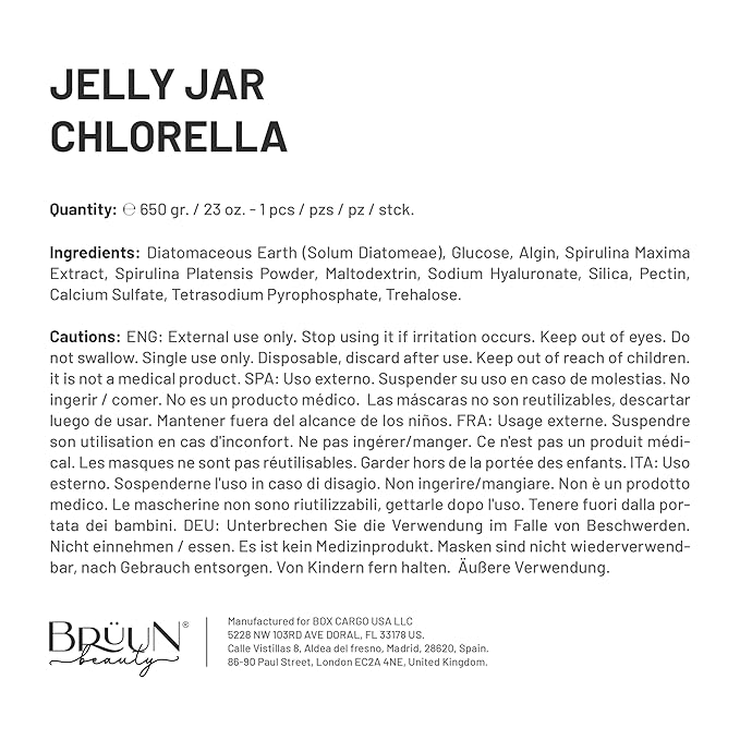 BRÜUN Jelly Mask Jar Chlorella Peel-Off Face Care Rubber Mask - Image 7