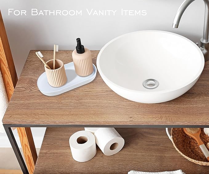 White Small Tray, 3 Pack Oval Tray - Image 3