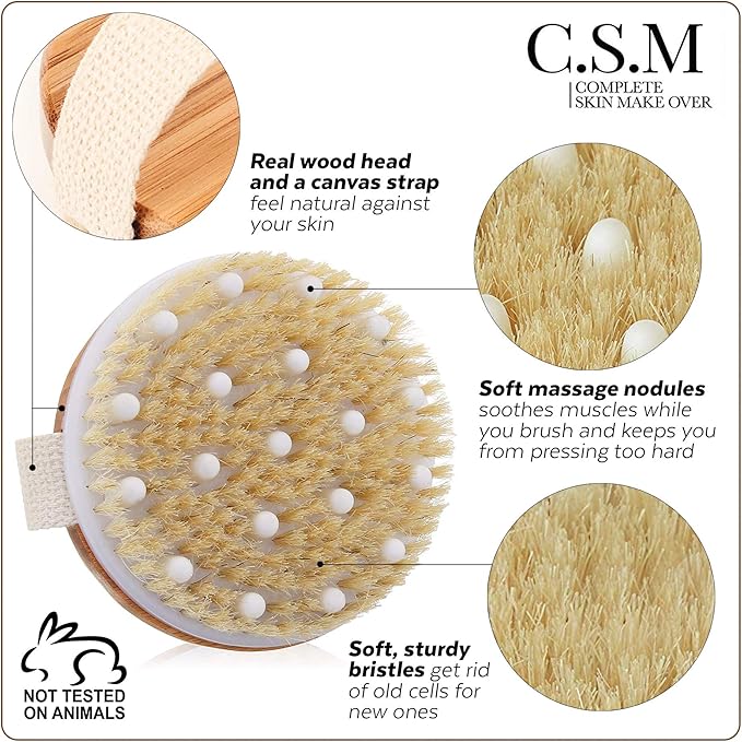 CSM Dry Brushing Body Brush for Lymphatic Drainage - Image 3