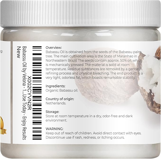 velona Babassu Oil USDA Certified Organic - Image 3