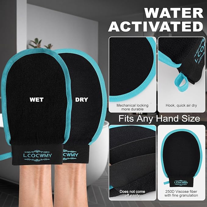 Exfoliating Gloves, Durable Body Scrub, Dead Skin Remover & Body Scrubber - Image 3