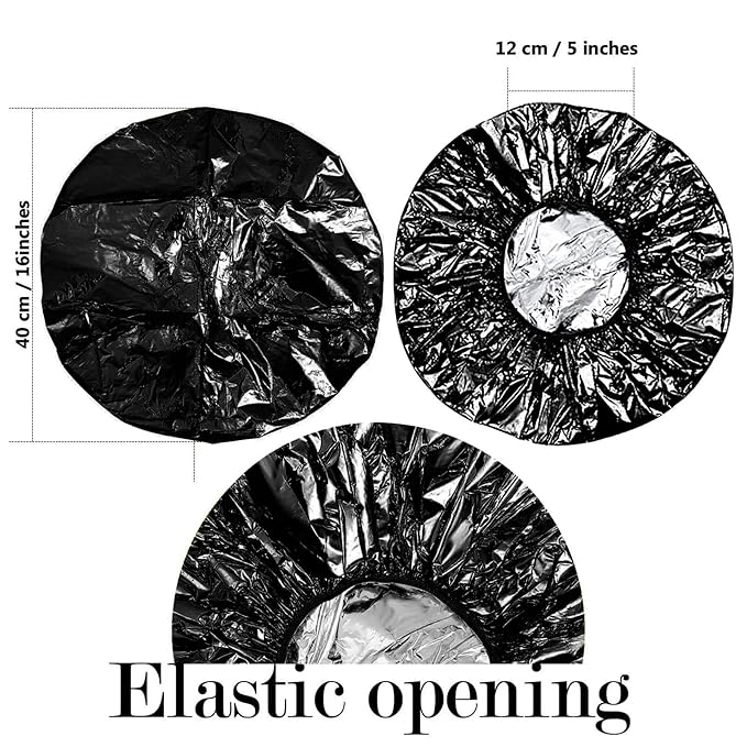 12 Pieces Deep Conditioning Caps Aluminum Foil Reusable Hair Processing Hair - Image 7