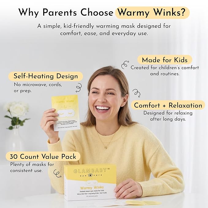 GlamBaby Warmy Winks Self-Heating Eye Mask - Image 7
