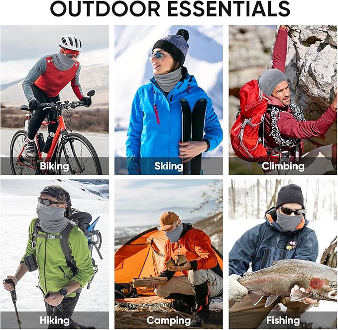 TICONN Neck Gaiter Face Cover Scarf, Neck Warmer Breathable Sun & Wind-proof - Image 6
