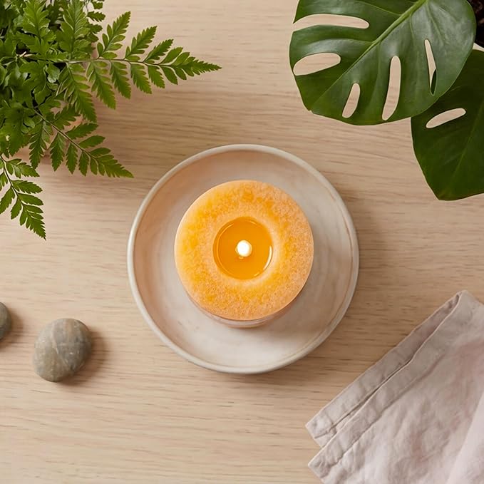 Aroma Naturals Lavender & Tangerine Essential Oil Scented Pillar Candle - Image 9