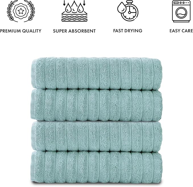 Classic Turkish Towels CTT Premium 4 Pack Bath Towels Set, Made - Image 4