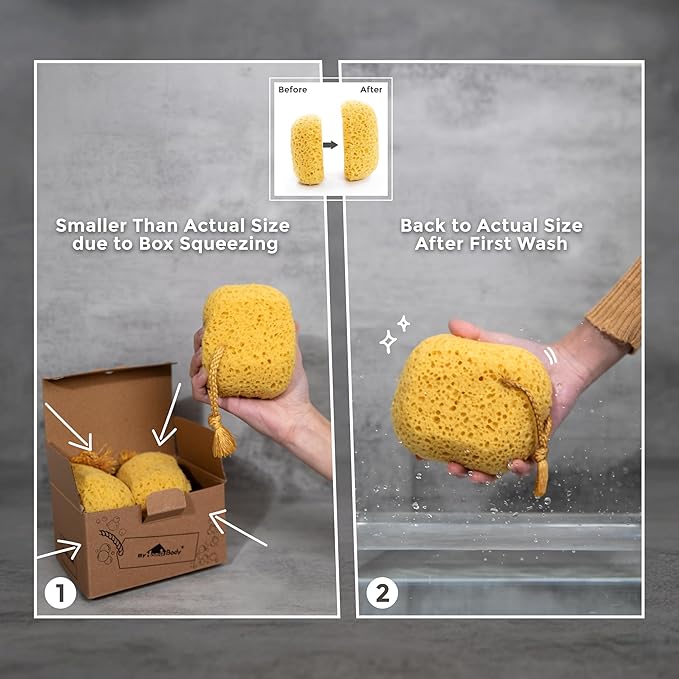 myHomeBody Bath Sponge, Foam Loofah, Body Scrubber - Image 3