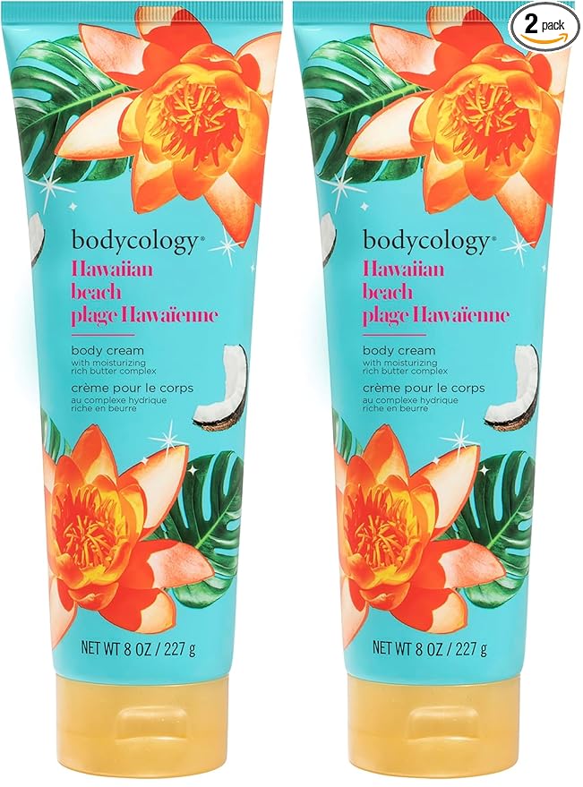 Bodycology Shea Butter Body Cream, Hawaiian Beach, 8 oz by Bodycology