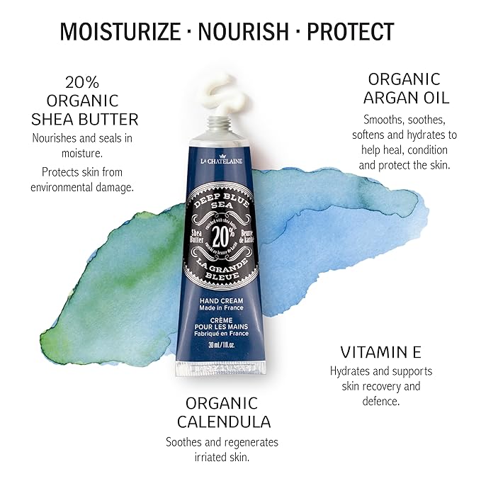 La Chatelaine 20% Shea Butter Hand Cream Travel Size, Organic Argan Oil - Image 2