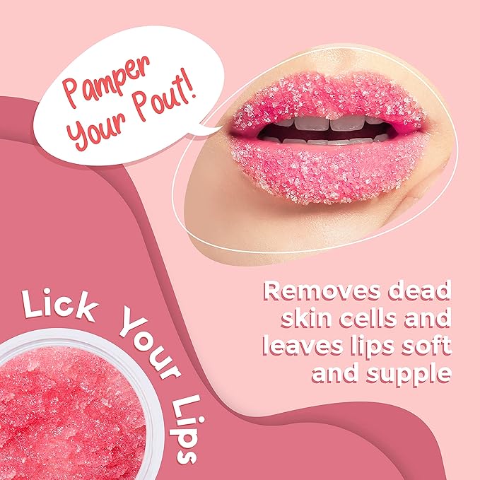 Watermelon Sugar Lip Scrub for Women Dry, Cracked and Dark Lips – Lip Scrubber - Image 4