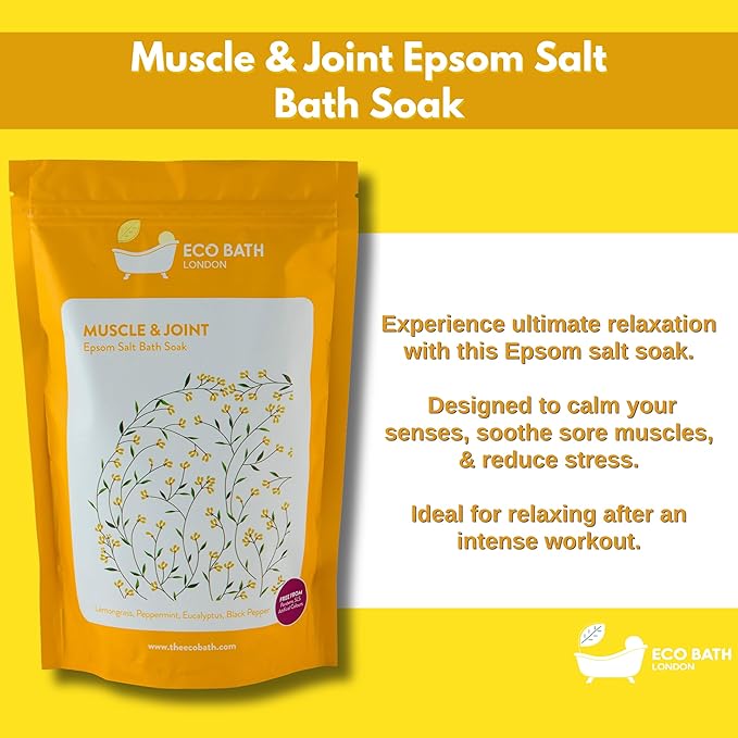 Eco Bath London Muscle & Joint Epsom Salt Bath Soak – Pouch 2.2 LB | Made in UK - Image 2