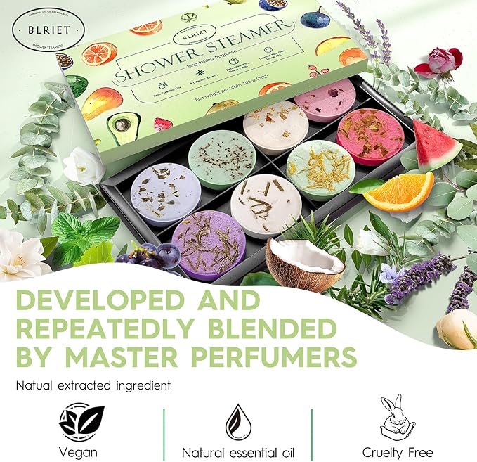 Shower Steamers Aromatherapy Mothers Day Gifts 8 Pack Shower Bombs Fruit Scents - Image 4