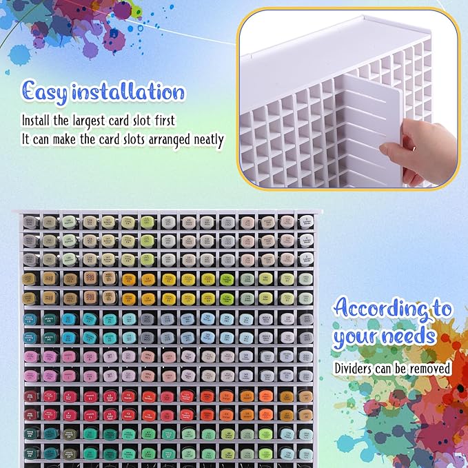 2 Pack Marker Storage Organizer, 600 Slots Total Art Supply Holder - Image 6