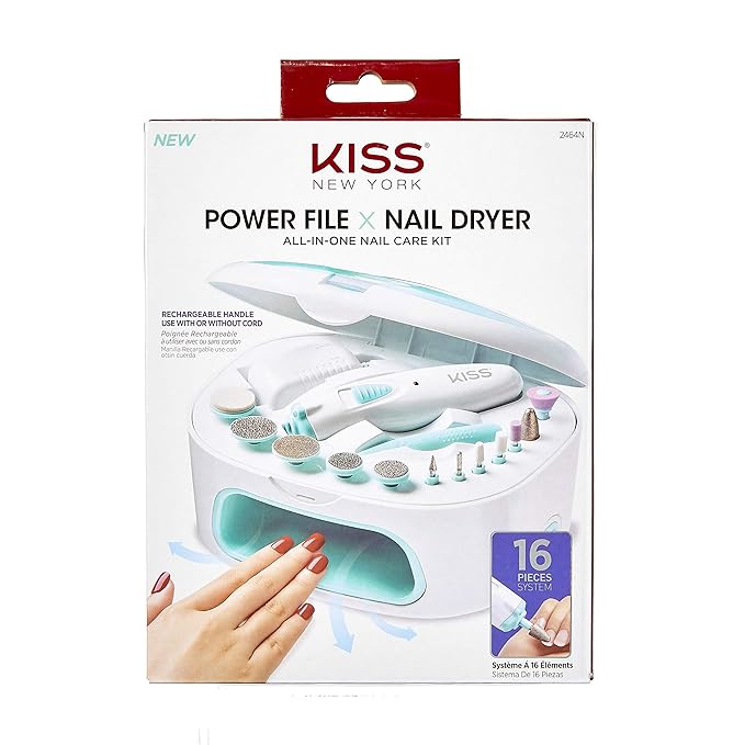 KISS Power File X Nail Dryer, All-in-One Nail Care Kit - Image 2