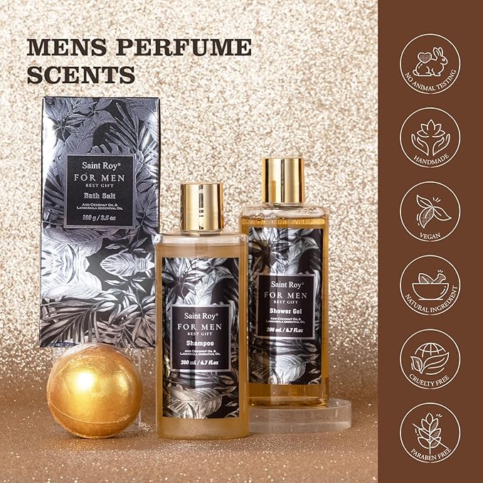 Gift for Dad Spa Gifts for Men, Bath & Body Kit, Spa Gift Set, Man Spa Basket - Image 5