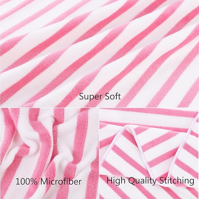 JML Beach Towels, 4 Pack, Large Microfiber Bath Towel Set, Cabana Stripe - Image 4