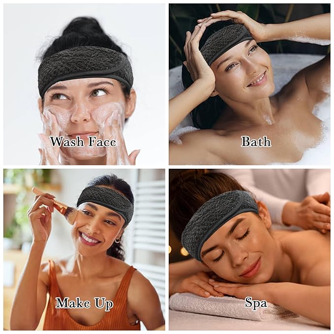 Simnice Spa Facial Headbands Esthetician, Adjustable Makeup Headband - Image 8