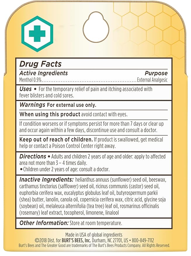 Burt's Bees Medicated Lip Balm, - Image 7