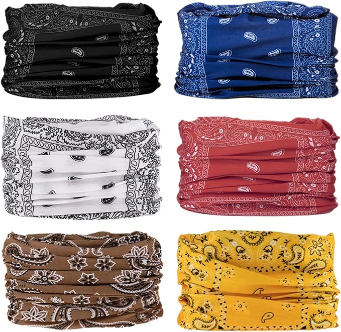 Venswell Neck Gaiter Face Mask Men Women, Seamless Bandana Rave Face Cover by Venswell