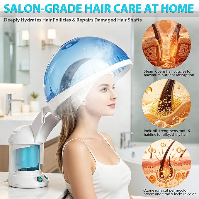 SUPER DEAL Hair Steamer PRO 3 in 1 Multifunction Ozone Facial Steamer - Image 6