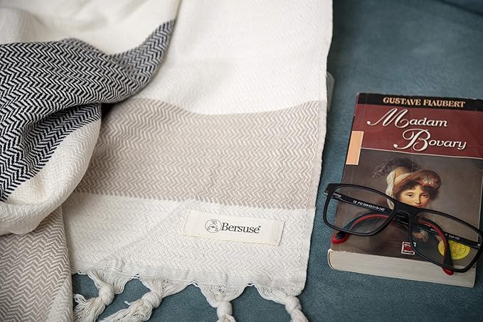 Bersuse 100% Cotton Aspendos XL Throw Blanket - Image 7