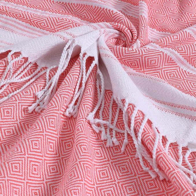 Genovega 6 Packs Oversized Turkish Beach Towels Set Bulk 74"x38" Extra Large - Image 3