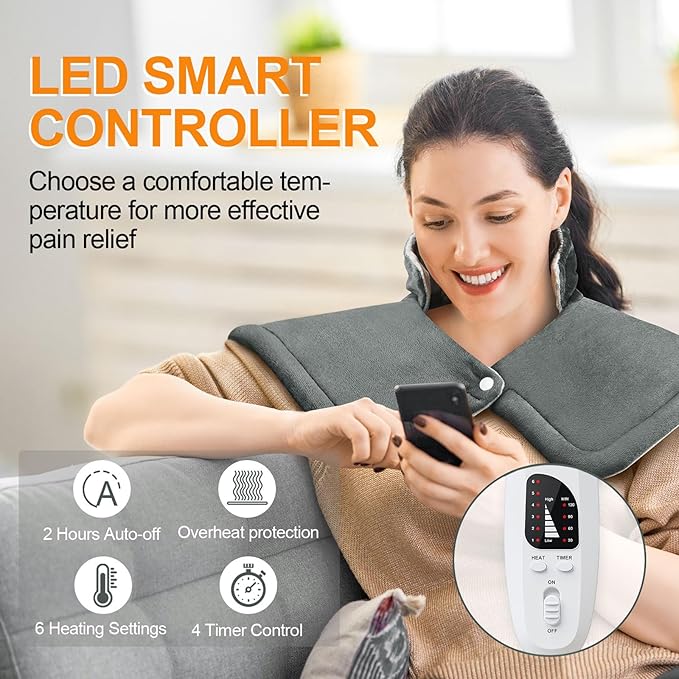 Heating Pad for Neck and Shoulders and Back, Mothers Day Gifts for Mom Wife - Image 3