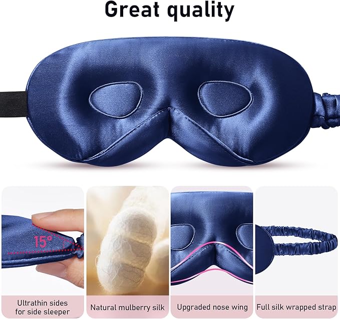 LitBear 100% 22 Momme Mulberry Silk Sleep Mask - Image 6