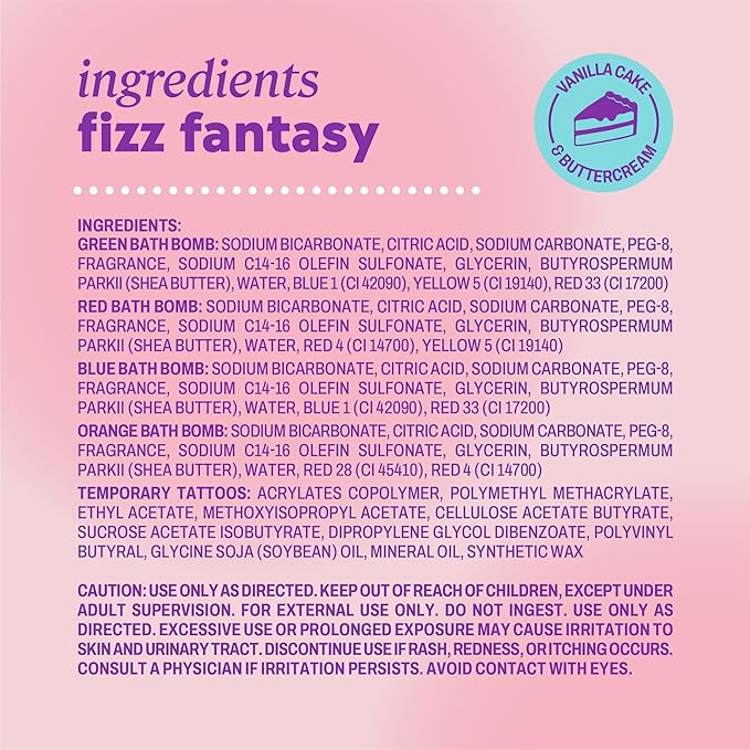 ONYX Professional Fizz Fantasy Hydrating Kid’s Bath Bomb, Vanilla Cake and - Image 8