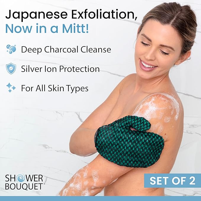 Japanese Exfoliating Mitt 2-Pack - Image 2