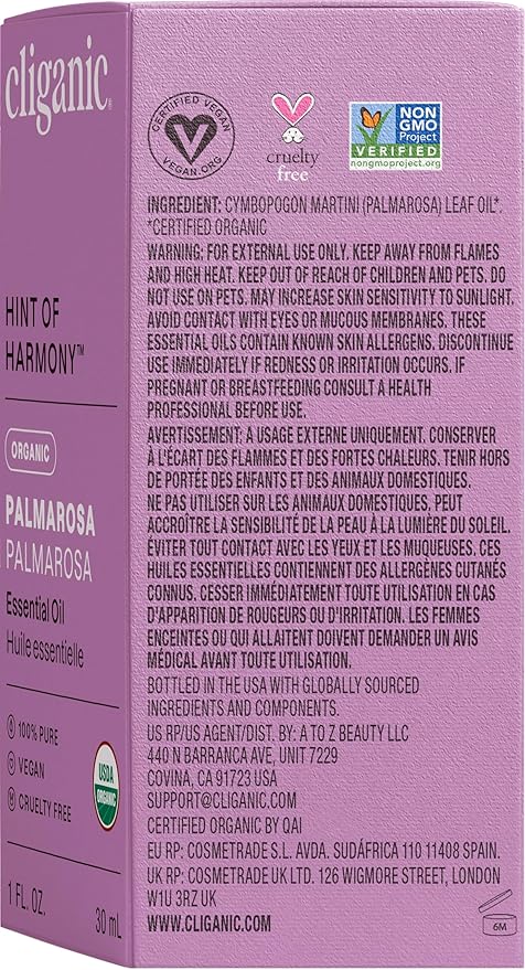 Cliganic USDA Organic Palmarosa Essential Oil, 1oz - Image 9