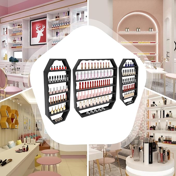 Nail Polish Organizer Wall Mounted, Metal Nail Polish Storage Holder - Image 8