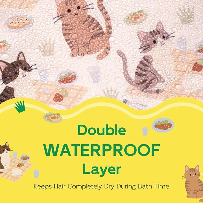 Years calm Kids Shower Cap, Waterproof Reusable Cartoon Bath Cap - Image 3
