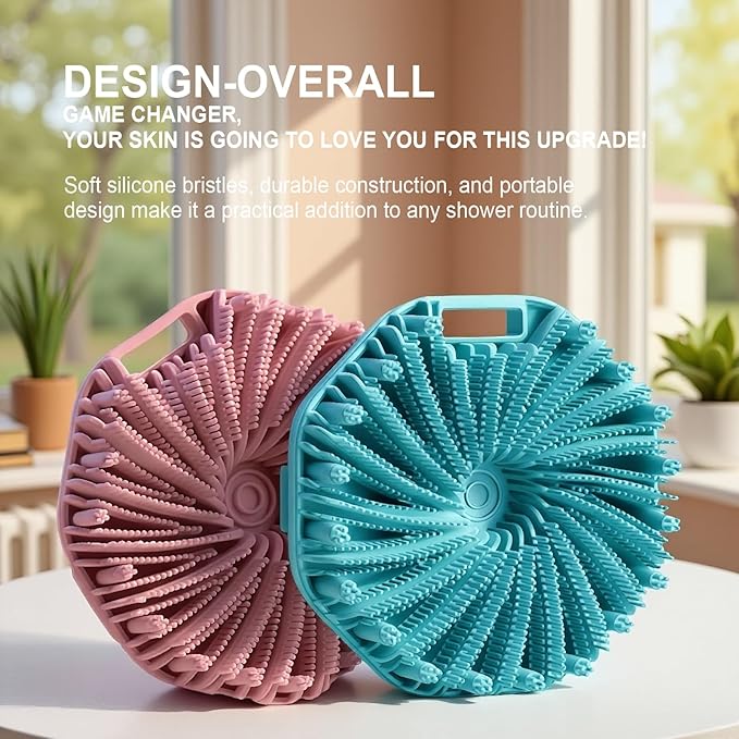 RamPula Silicone Body Scrubber, Silicone Loofah, Quick-Dry Exfoliating Body - Image 7