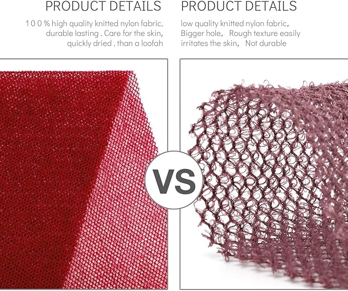 UJFQBH 2 Pieces African Bath Sponge African Net Long Net Bath Sponge - Image 3