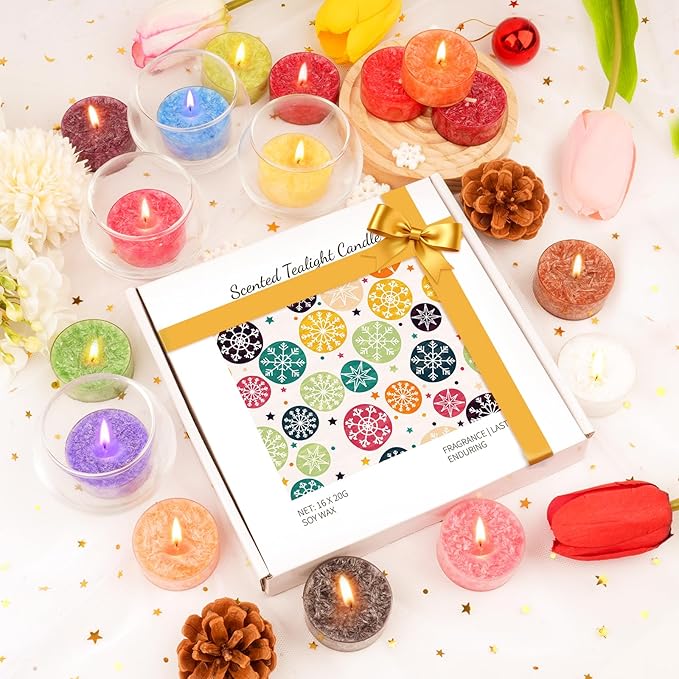 Tealight Candles for Women 16 Pack Aromatherapy Scented Candles Small Candle - Image 7
