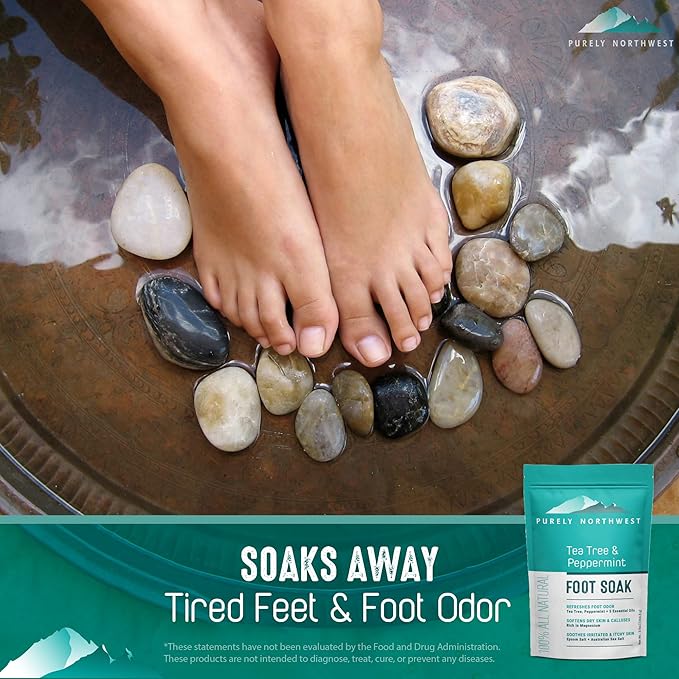 Epsom Salt Tea Tree Foot & Body Soak-Toenail Repair & Ingrown Nails, Athletes - Image 4