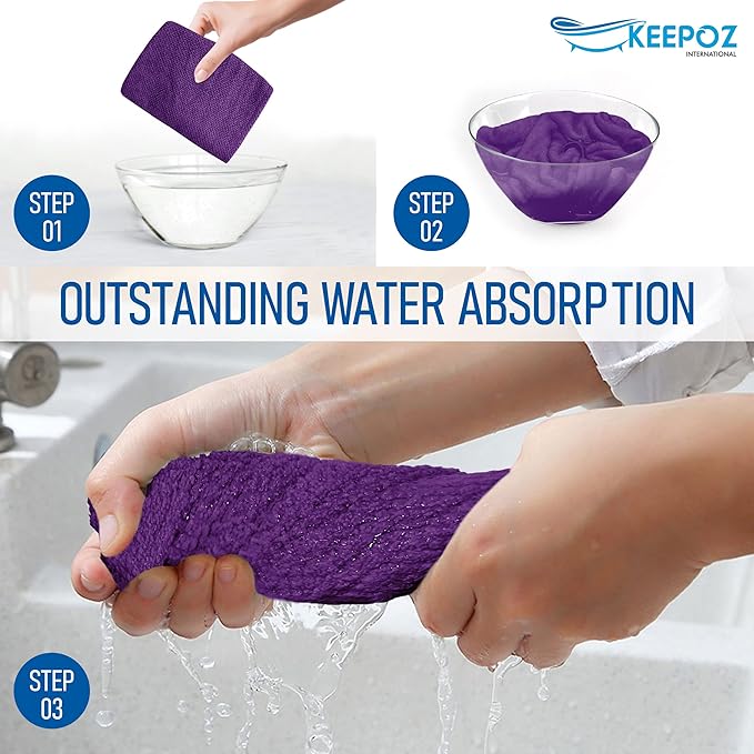 KEEPOZ Hair Towel Wrap Quick Dry 100% Cotton Super Absorbent Turban Head Wrap - Image 3