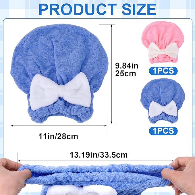 2 Pcs Hair Towel Wrap for Women, Microfiber Quick-Drying Hair Towel, Super - Image 2