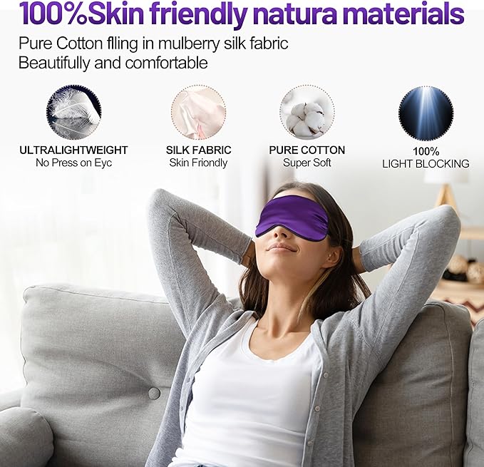 Sleep Mask, Silk Eye Mask for Sleeping - Image 5