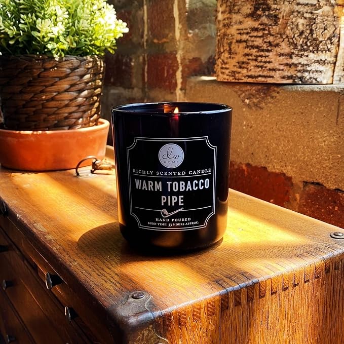 DW Home Warm Tobacco Pipe Scented Candles, 9 oz Single Wick Medium Jar - Image 4