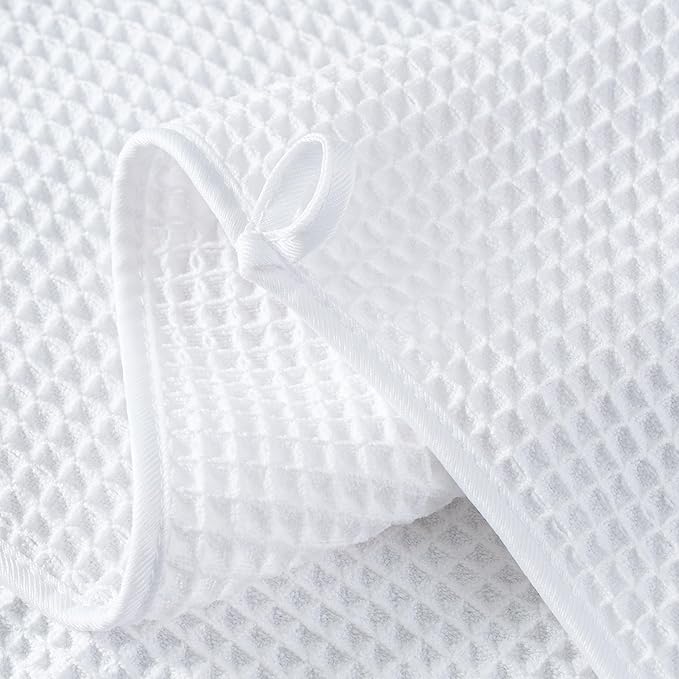 Microfiber Waffle Bath Towels, 4 Pieces, Fast Drying, Lint Free 430 GSM - Image 3