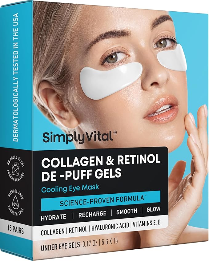 Under Eye Patches for Puffy Eyes and Dark Circles by SimplyVital