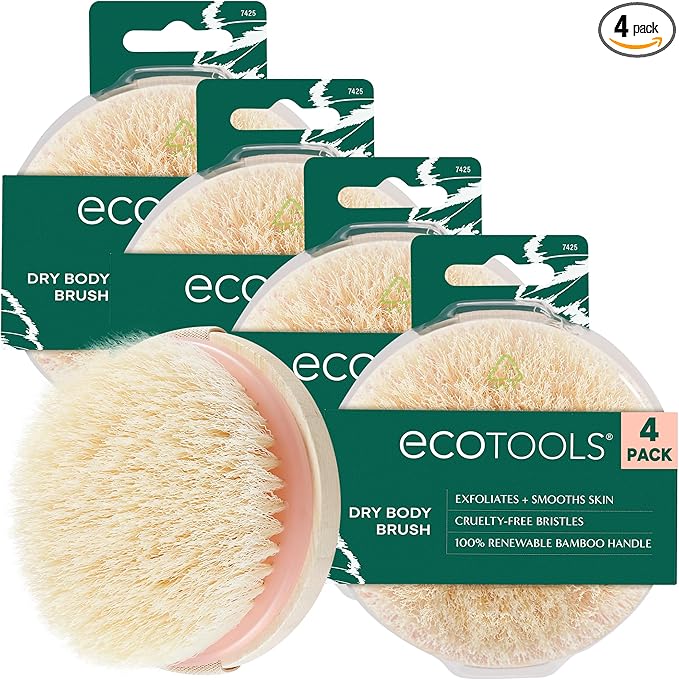EcoTools Dry Body Brush 4-Pack – Exfoliating Body Scrubber by EcoTools