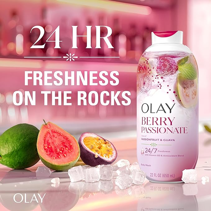 Olay Body Wash for Women, 24/7 Skin-Loving Freshness, Miami Mocktails, Plant - Image 2